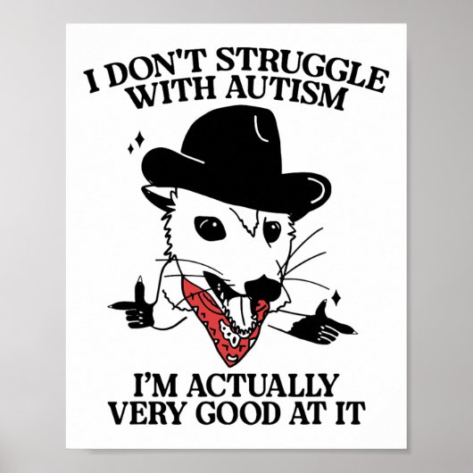 Ik worstel niet met autisme, ik ben eigenlijk heel poster (Voorkant)