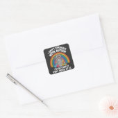 Ik worstel niet met autisme vierkante sticker (Envelop)