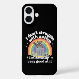 Ik Worstelen Niet Met Autisme Autistisch Grappige  iPhone 16 Hoesje