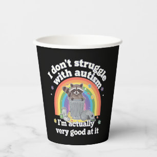 Ik Worstelen Niet Met Autisme Autistisch Grappige  Papieren Bekers
