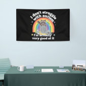 Ik Worstelen Niet Met Autisme Autistisch Grappige Spandoek (Beurs)
