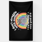 Ik Worstelen Niet Met Autisme Autistisch Grappige Spandoek (Verticaal)