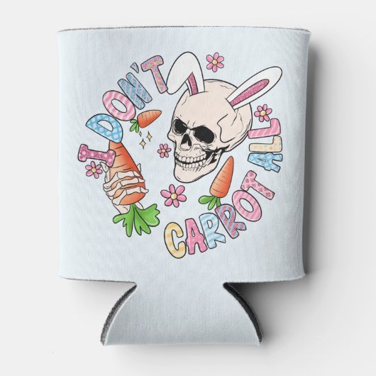 Ik wortel helemaal niet - Schattige schedelkonijn  Blikjeskoeler (Voorkant)