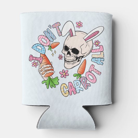 Ik wortel helemaal niet - Schattige schedelkonijn Blikjeskoeler (Achterkant)