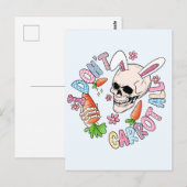 Ik wortel helemaal niet - Schattige schedelkonijn Briefkaart (Voorkant / Achterkant)