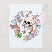 Ik wortel helemaal niet - Schattige schedelkonijn Briefkaart (Voorkant)