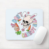 Ik wortel helemaal niet - Schattige schedelkonijn  Muismat (Met muis)