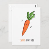 Ik Wortel Om Jou Hinnige Woordspeling Briefkaart (Voorkant / Achterkant)
