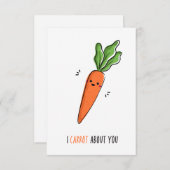 Ik wortel over je grappige woordspun bedankkaart (Voorkant / Achterkant)