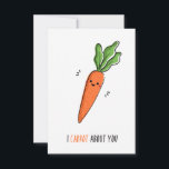 Ik wortel over je grappige woordspun bedankkaart<br><div class="desc">Een grappige woordspeling met een wortel voor alle gelegenheden!</div>