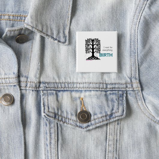 Ik wortel voor... vierkante button 5,1 cm (In situ)