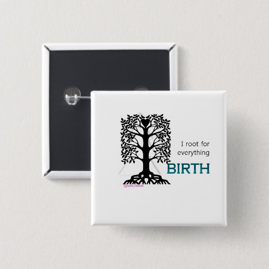 Ik wortel voor... vierkante button 5,1 cm (Voorkant /achterkant)