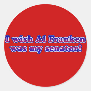 Ik wou dat Al Franken mijn senator was Ronde Sticker