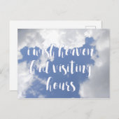 Ik wou dat de hemel bezoekuren had | Condoleance c Briefkaart (Voorkant / Achterkant)