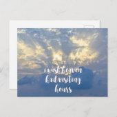 Ik wou dat de hemel bezoekuren had | Condoleance c Briefkaart (Voorkant / Achterkant)