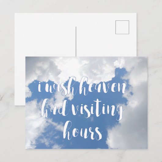 Ik wou dat de hemel een bezoekuur had | Sympathiep Briefkaart (Voorkant / Achterkant)