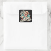 Ik wou dat deze eierpunch een sterkere kerstfamili vierkante sticker (Tas)