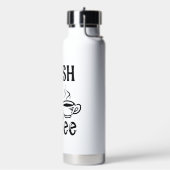 "Ik wou dat dit koffie was" - Grappige typografie Waterfles (Links)