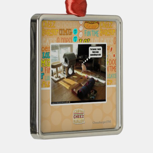 Ik wou dat er iets te doen was metalen ornament (Rechts)