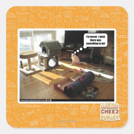 Ik wou dat er iets te doen was vierkante sticker (Voorkant)