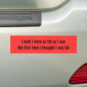 Ik wou dat ik... bumpersticker (Op auto)