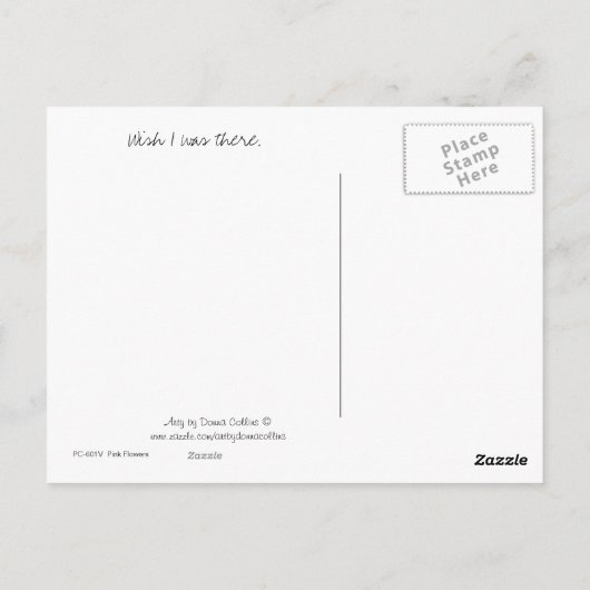 Ik wou dat ik daar Briefkaart was (Achterkant)