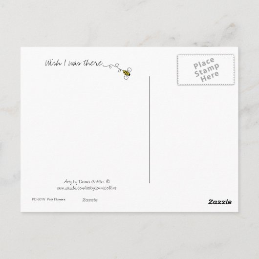 Ik wou dat ik daar Briefkaart was (Achterkant)