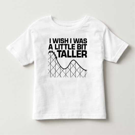 Ik wou dat ik een beetje groter was kinder shirts (Voorkant)