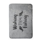 Ik wou dat ik een grappig citaat aan het vissen wa badmat (Voorkant Verticaal)