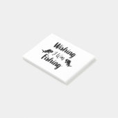 Ik wou dat ik een grappig citaat aan het vissen wa post-it® notes (Schuin)