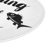 Ik wou dat ik een grappig citaat aan het vissen wa snijplank (Hoek)