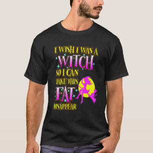 Ik wou dat ik een heks-Halloween-pompoen-horror-gh T-shirt