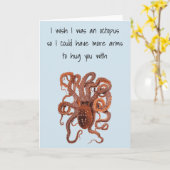 Ik wou dat ik een Octopus Jubileum Love Birthday w Kaart (Gele Bloem)