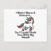 Ik wou dat ik een unicorn was briefkaart (Voorkant)