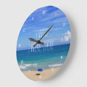 Ik wou dat ik er was - Blue Beach Umbrella Grote Klok (Hoek)