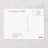 Ik wou dat ik er was briefkaart (Achterkant)