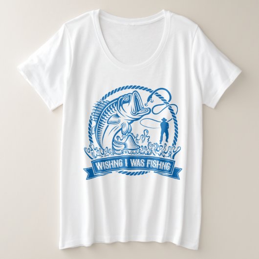 Ik wou dat ik Gevist was Grote Maat T-shirt (Design voorkant)