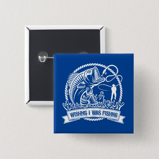 Ik wou dat ik Gevist was Vierkante Button 5,1 Cm (Voorkant /achterkant)