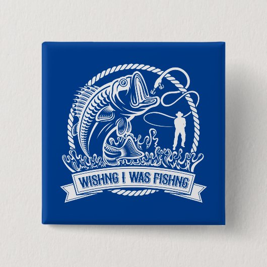 Ik wou dat ik Gevist was Vierkante Button 5,1 Cm (Voorkant)