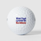 Ik wou dat ik gouverneur Ron DeSantis rode blauwe Golfballen (Voorkant)