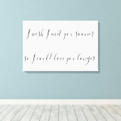 Ik wou dat ik je eerder ontmoette zodat ik langer  canvas afdruk (Insitu (Houten vloer))