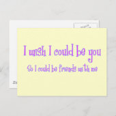 Ik wou dat ik jou kon zijn briefkaart (Voorkant / Achterkant)
