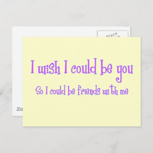 Ik wou dat ik jou kon zijn briefkaart (Voorkant / Achterkant)