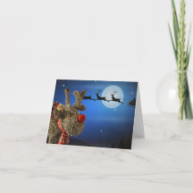 Ik wou dat ik kon vliegen. Kaart voor Kerstmis