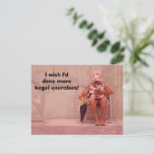 Ik wou dat ik meer kegel-oefeningen had gedaan! -  briefkaart (Staand voorkant)