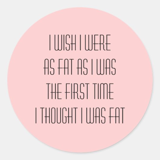 Ik wou dat ik... ronde sticker (Voorkant)