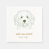 Ik wou dat ik was uitgenodigd huisdier bruiloft se servet (Voorkant)