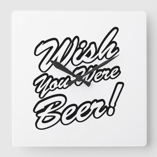 Ik wou dat je beer was! vierkante klok (Voorkant)