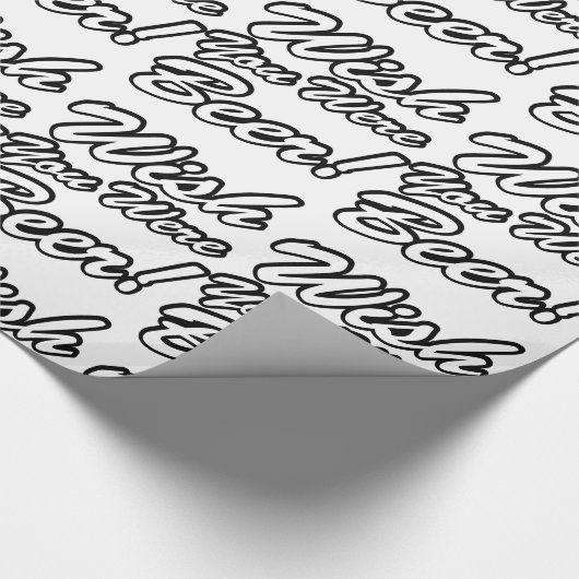 Ik wou dat je bier was! cadeaupapier (Hoek)