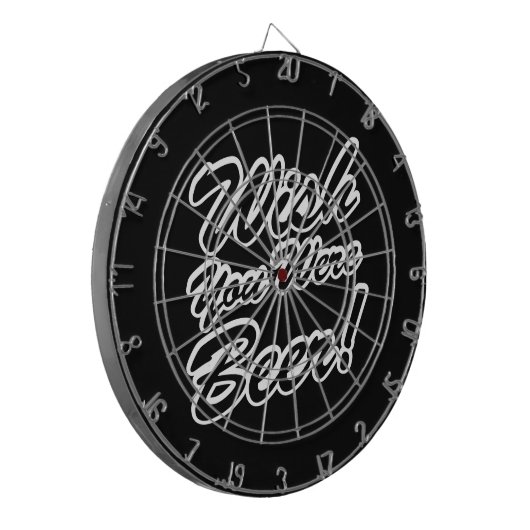 Ik wou dat je bier was! dartbord (Voorkant Links)